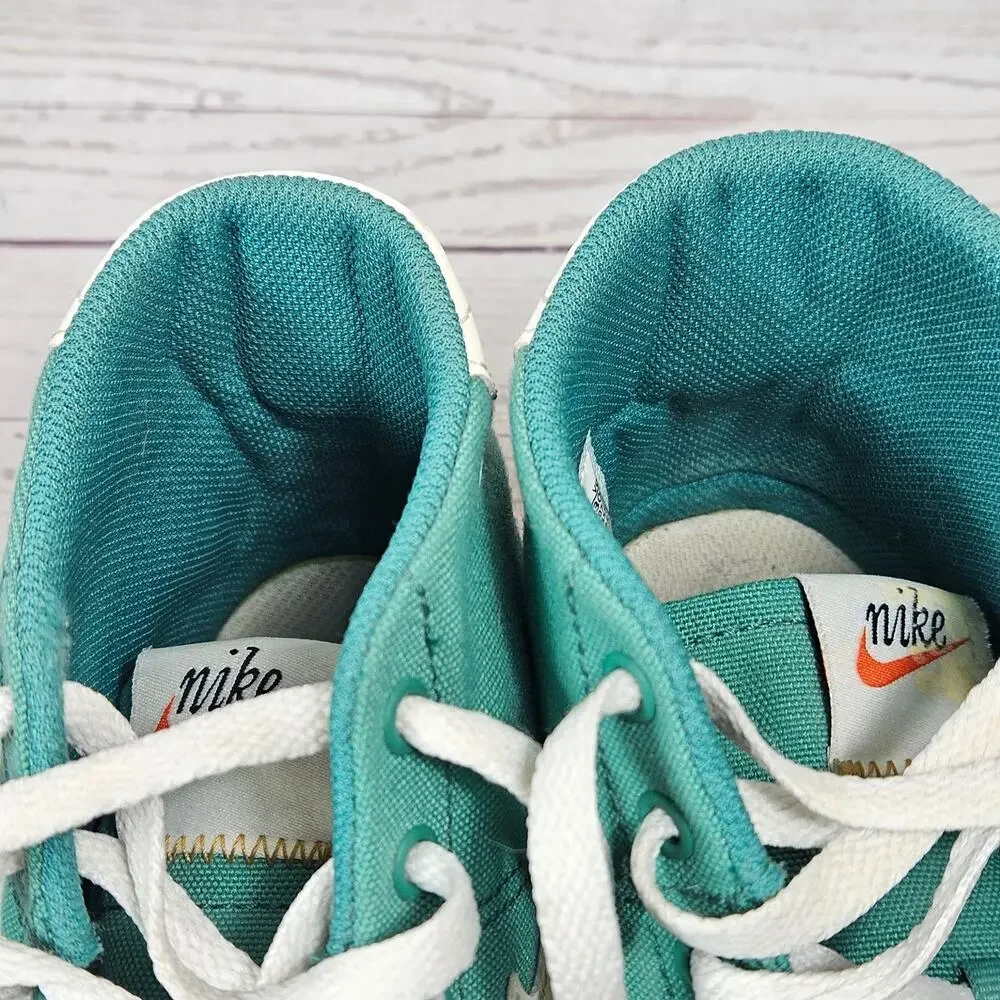 Nike DM3363-300 Court Legacy Men's 8 Teal Menthol Green White Canvas Sneakers